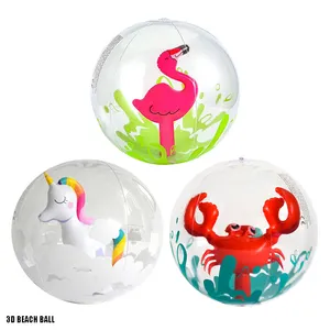 Factory Manufacturer custom inflatable 3D beach ball with animals bottle toys inside