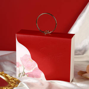 Manifattura personalizzata all'ingrosso sposa e <span class=keywords><strong>sposo</strong></span> regalo caramelle scatole rosse regalo scatola di imballaggio di caramelle di nozze regalo - Product Image 1