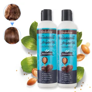 Shakebar定制徽标创建您自己的品牌摩洛哥坚果油洗发水和护发素有机头皮护理护发产品