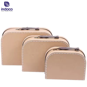 Handmade Feature Kraft Paper Suitcase <b>Modelling</b> Packaging Gifts Kids <b>Cardboard</b> Suitcase with Handle - Product Image 3