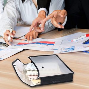 플라스틱 지갑 폴더 많은 주머니 봉투, 파일 폴더 단추 마감 방수 투명한 문서 - Product Image 6