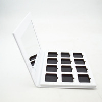 Emballage de Palette de maquillage vide, magnétique, 12 trous, personnalisé, en papier, emballage de Palette d'ombre à paupières avec miroir