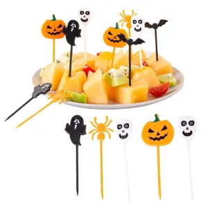 Halloween Pompoen Vleermuizen Spin Bento Picks Tenedores Para Fruta Tandenstokers Cake Vork Fruit Stick Party Cupcake Decoratie