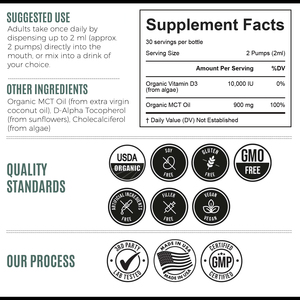 Aangepaste Label Vitamine <span class=keywords><strong>D3</strong></span> Biologische Druppels <span class=keywords><strong>10000</strong></span> IE MCT Olie Oraal Vloeibaar Immuun & Stemmingsondersteuning Botgezondheid Volwassenen 2 FL OZ 30 Dagen - Product Image 6