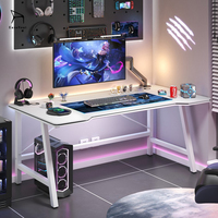 Table de jeu pour ordinateur EaseNeat de haute qualité avec éclairage LED et étagère de rangement