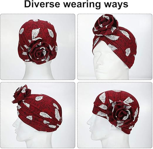 <span class=keywords><strong>Turban</strong></span> de luxe QINGYAN pour femmes – Vente en gros, motif africain sexy, imprimé coloré, nœud exquis, <span class=keywords><strong>foulard</strong></span> pour femmes - Product Image 3