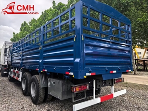 Çin orijinal Sinotruck Howo 371hp 6*4 10-Wheels şasi kargo kamyonu arka kamera madencilik kamyon çit/kafes kargo kamyon satışa - Product Image 5