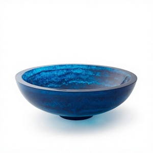 Bol en résine bleue léger fait main, objet d'artisanat décoratif pour la maison, vase en résine époxy, pièce décorative sur le thème de l'ange NOUSHAD - Product Image 1