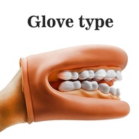 Gant type grandes dents modèle PVC souple pour enfants formation linguistique maternelle outil d'enseignement enfants brossage jouets