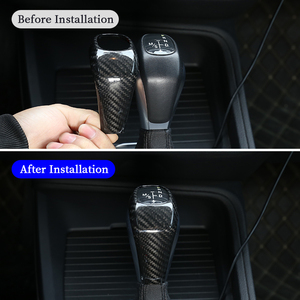 Couvercle de pommeau de levier de vitesse en fibre de carbone véritable pour <span class=keywords><strong>BMW</strong></span> X1 F48/<span class=keywords><strong>2</strong></span> Series <span class=keywords><strong>Gran</strong></span> <span class=keywords><strong>Tourer</strong></span> F45 F46 2015-2018 - Product Image 2