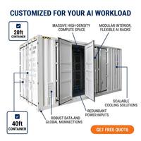 20英尺定制液冷数据中心模块化移动数据中心解决方案，适用于AI、HPC、云计算，高密度、低PUE
