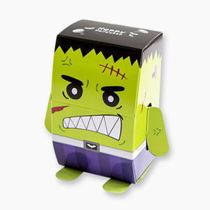 Scatole Regalo di Halloween Autoassemblanti Riciclabili in Carta Artistica con Laminazione Lucida e Goffratura, <span class=keywords><strong>Divertenti</strong></span> Scatole per Caramelle a Forma di Fantasma - Product Image 1