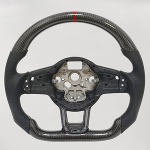 Volant sport style demi-cuir fibre de carbone pour VW <span class=keywords><strong>Volkswagen</strong></span> Golf <span class=keywords><strong>5</strong></span> 6 7 R MK5 MK6 MK7 MK7.<span class=keywords><strong>5</strong></span> <span class=keywords><strong>Gti</strong></span> <span class=keywords><strong>Polo</strong></span> Passat CC B8 B6 - Product Image 1