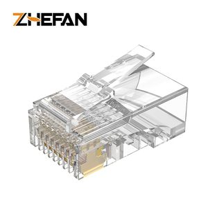 ZHEFAN Hoge Kwaliteit Cat5e Cat6 RJ11 RJ12 RJ45 Connector Doorvoer Eenvoudige UTP Ongeschermde RJ45 Connectoren Modulaire Stekker - Product Image 3