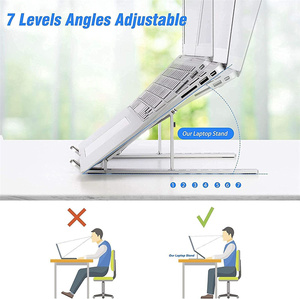 Support pour ordinateur portable en aluminium pliable et portable, réglable sur 6 angles, pour <span class=keywords><strong>MacBook</strong></span>, faible MOQ, en promotion - Product Image 5