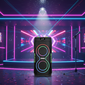 Altavoz 5.0 Estéreo de Alta Calidad con Luces RGB, Altavoces Dobles, <span class=keywords><strong>Radio</strong></span>, Subwoofer, Plástico, 80W, Audio para Baile - Product Image 6