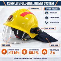 Casque de pompier pour intervention d'urgence, lutte contre les incendies forestiers, modèles résistants au feu, casquette de sécurité certifiée pour les services d'incendie