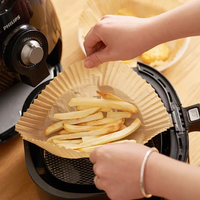 100 pièces/boîte jetables graisse étanche à l'eau antiadhésif carré parchemin Air friteuse papier doublures pour micro-ondes