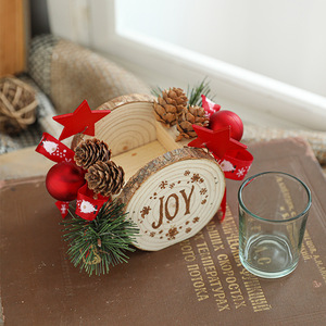 Decorazione Natalizia Portacandela a Stella di Natale Ornamenti Creativi da Tavolo Natalizi Portacandela Natalizio <span class=keywords><strong>in</strong></span> <span class=keywords><strong>Legno</strong></span> e Vetro - Product Image 4