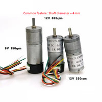 Moteur à engrenages CC 25/33/37 9V/12V/24V avec encodeur pour la mesure de vitesse, accessoire pour robots intelligents et véhicules, modèle 001 Chine