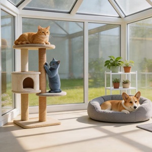 Serre pour animaux de compagnie, petite maison en verre avec porte et fenêtre, toit en polycarbonate résistant aux UV, personnalisable pour jardin, patio, cour arrière - Product Image 4