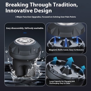 Rasoir à tête <span class=keywords><strong>chauve</strong></span> rechargeable en libre-service pour hommes <span class=keywords><strong>Tondeuse</strong></span> à <span class=keywords><strong>cheveux</strong></span> électrique à tête magnétique unique USB pour hommes - Product Image 3