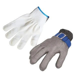 Gants de sécurité personnalisables en gros, résistants aux coupures, en fil d'acier inoxydable, pour cuisine, en maille métallique antirouille, directement de l'usine - Product Image 2