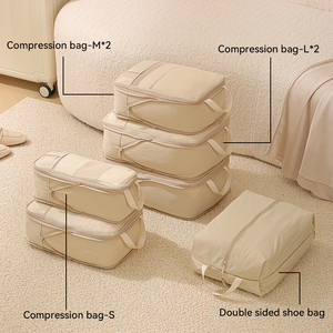 Set di 6 Borse da Viaggio Espandibili in Tessuto Oxford Comprimibile T400, Cubi per Organizzazione e Stoccaggio Conveniente - Product Image 4