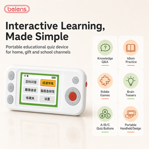 Prêt à être expédié : Machine <span class=keywords><strong>de</strong></span> jeu <span class=keywords><strong>de</strong></span> quiz pour enfants beiens ZN90, 5000 questions, connaissances générales, jeu éducatif portable, en stock - Product Image 2
