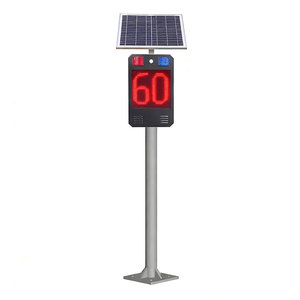 Señal de Advertencia Inteligente de Cruce Peatonal con Energía Solar, LED Rojo y Azul, Placa de Acero Laminado en Frío de 12V 50W - Product Image 5