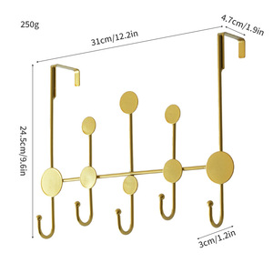 Kim loại miễn phí gấp quần áo móc lưu trữ Giá cửa móc áo móc cho phòng ngủ nhà bếp thuận tiện áo móc quần áo giá - Product Image 6