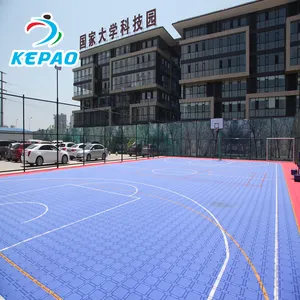 Fliesen Kepao Court Material Kunststoff Tragbare ineinandergreifende pp Fliesen Basketball Bodenbelag Outdoor Elastic Pro