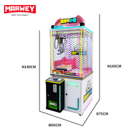 Machine d'arcade à monnayeur avec pousse-prix et lumières LED, design personnalisable