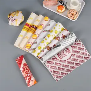 White Greaseproof Paper Custom Food Wrapping Paper Suppliers Wax Tissue Sandwich Wrap