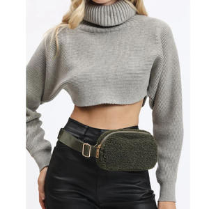 Qetesh Sherpa tas sabuk Fashion persegi Runner's derek membawa cara tas pinggang dengan tali selempang tubuh untuk wanita dan pria - Product Image 2