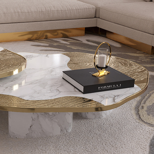 Fournisseur de meubles de luxe haut de gamme, table basse moderne italienne de luxe en marbre, BOCAS-CT-13- OPHELIA, meubles de luxe haut de gamme - Product Image 2