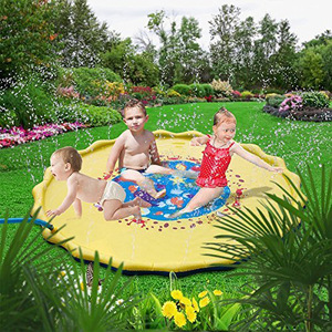 Tapis de <span class=keywords><strong>jeu</strong></span> gonflable pour enfants, jouets d'extérieur en PVC, tapis d'arrosage flottant, tapis d'eau pour bébé, tapis anti-éclaboussures - Product Image 4