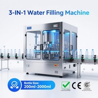 Machine de remplissage d'eau monobloc centrée sur le client, lavage, remplissage et bouchage avec certification CE