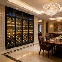 Cave à vin moderne de luxe à température constante pour hôtel, armoire de présentation de vin pour la maison