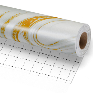 Custom Eco-Friendly Recyclable 70GSM Marble <b>Pattern</b> Art <b>Paper</b> Roll Double-Sided Coated PE Waterproof Digital Printing Packaging - Product Image 1