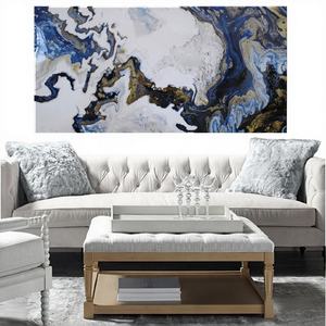 Peinture murale en résine imprimée à la main, style moderne, taille personnalisée disponible pour la décoration de la maison - Product Image 1