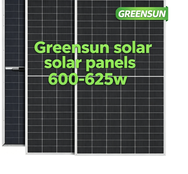 Greensun 600W 610W 620W 625W Half Cut Mono Solar Panel 182mm 144 Cells PV Module