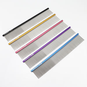 Haustier pflege Größe L Einzel kamm Stylist Aviation Aluminium ultraleichte <span class=keywords><strong>High</strong></span>-<span class=keywords><strong>End</strong></span>-Kamm Styling Hund großen Kamm ein Stück - Product Image 1