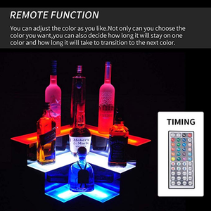 Estante de exhibición de botellas de vino LED de esquina de acrílico, <span class=keywords><strong>para</strong></span> bar, encimera, luicte, soporte <span class=keywords><strong>para</strong></span> botella de licor - Product Image 3