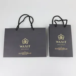 China Competitive Price Elegant Customized Brand Logo Luxury Wine Boutique Shopping White Paper Gift Bags With Ribbon Handles