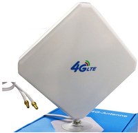 Antenne panneau 4G LTE MIMO avec connecteur mâle TS9, antenne à gain élevé pour amplification du signal avec câble d'extension pour modem routeur 4G