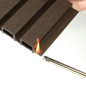 舌と溝の家のサイディングWPC木材プラスチック複合材外部溝付き壁スラットチーク材木製テクスチャ天井パネル - Product Image 3