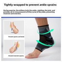 Attelle de cheville de compression unisexe en nylon respirant pour le sport, le cyclisme et le fitness, avec protection anti-entorse et stabilisation articulaire