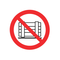 Ne pas obstruer PVC 100x100mm Fabriqué en Pologne