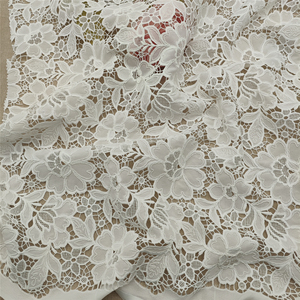 Tissu de dentelle de broderie douce en mousseline de soie de haute qualité avec du fil plié pour les robes de soirée de mariage - Product Image 5